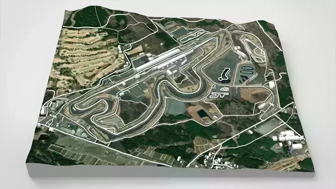 Fuji Speedway Mount Fuji Shizuoka Prefecture Japan 3D model
