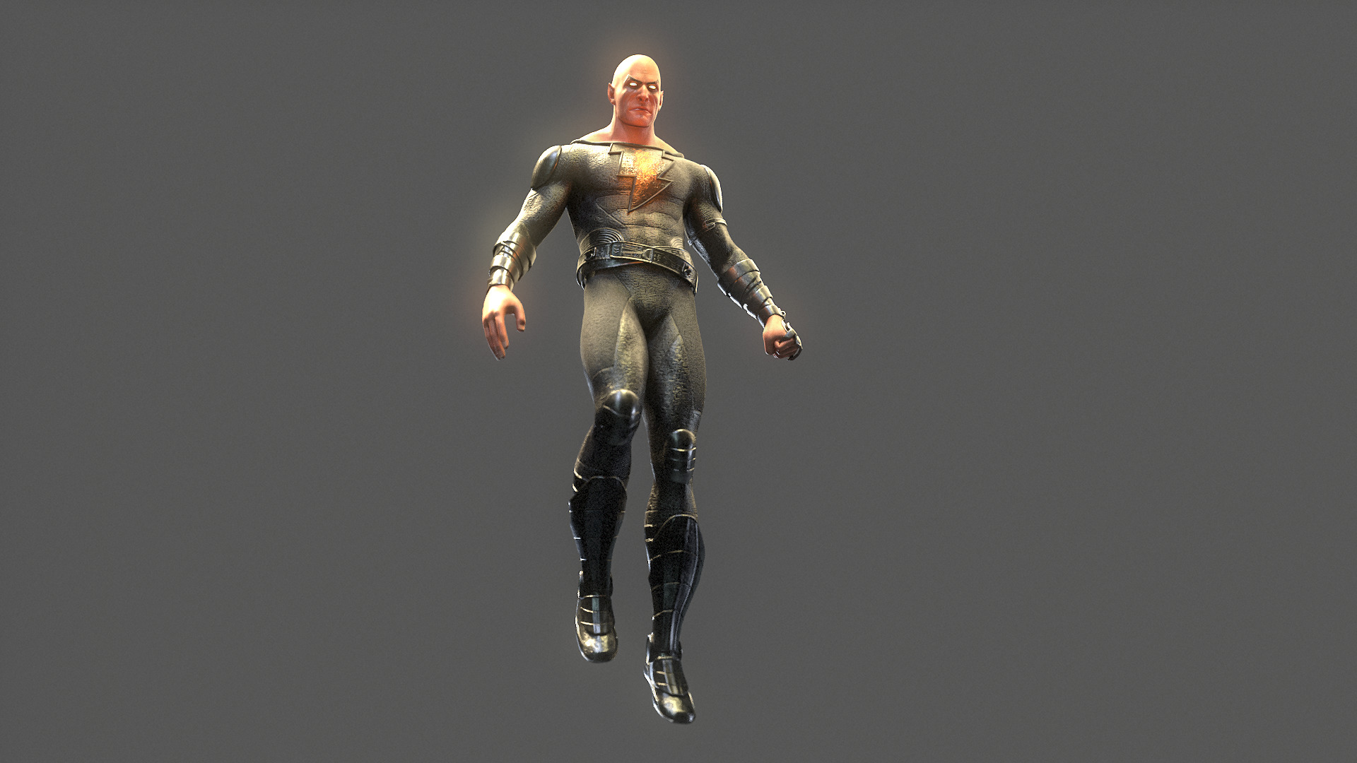 Black Adam Rig Low-poly 3D model_5