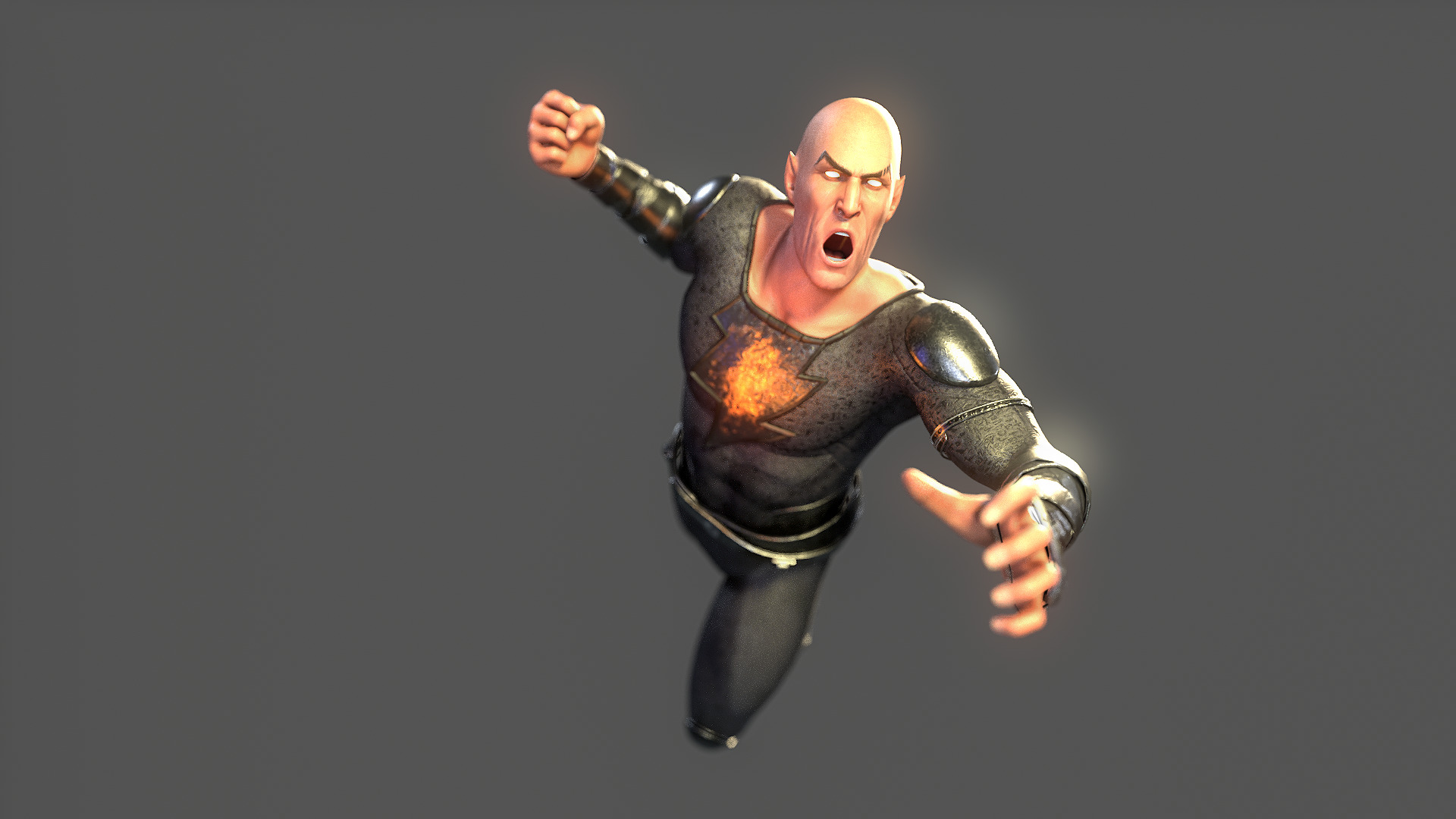 Black Adam Rig Low-poly 3D model_4