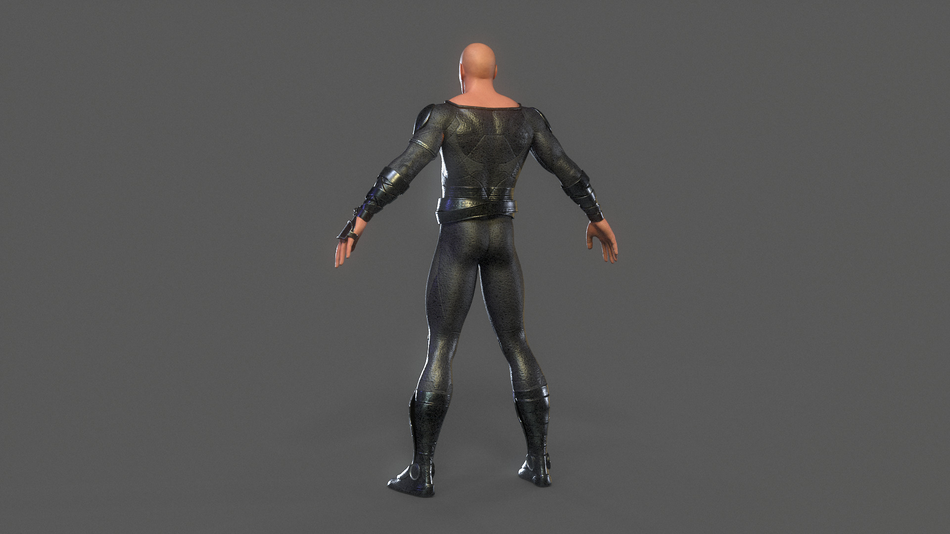 Black Adam Rig Low-poly 3D model_7