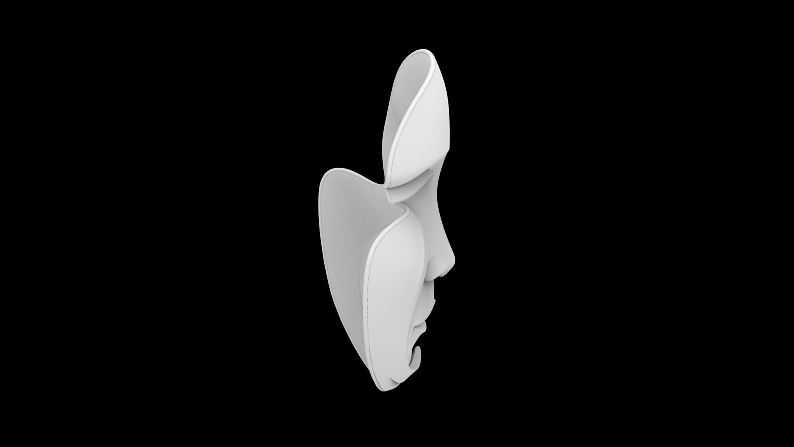Abstract Face Mask Sculpture 3D print model_4