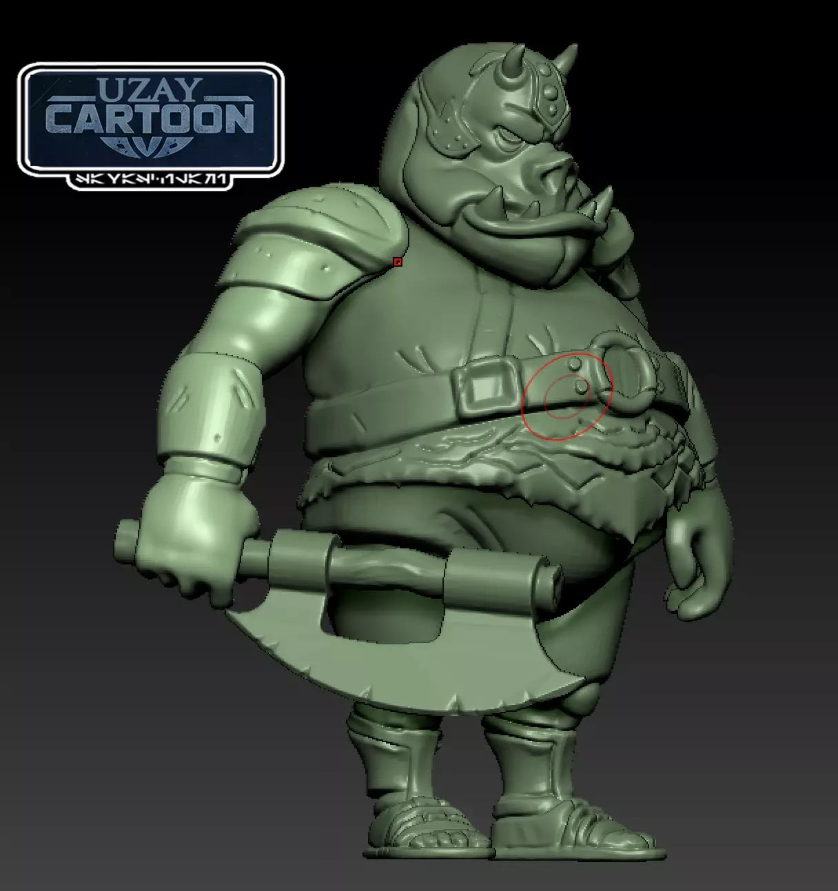 Star wars Clone wars articulated tGamorrean  3D print model  3D print model_0