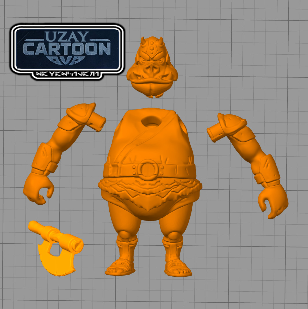 Star wars Clone wars articulated tGamorrean  3D print model  3D print model_5