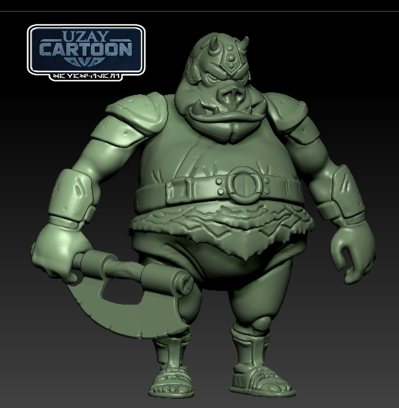 Star wars Clone wars articulated tGamorrean  3D print model  3D print model_2