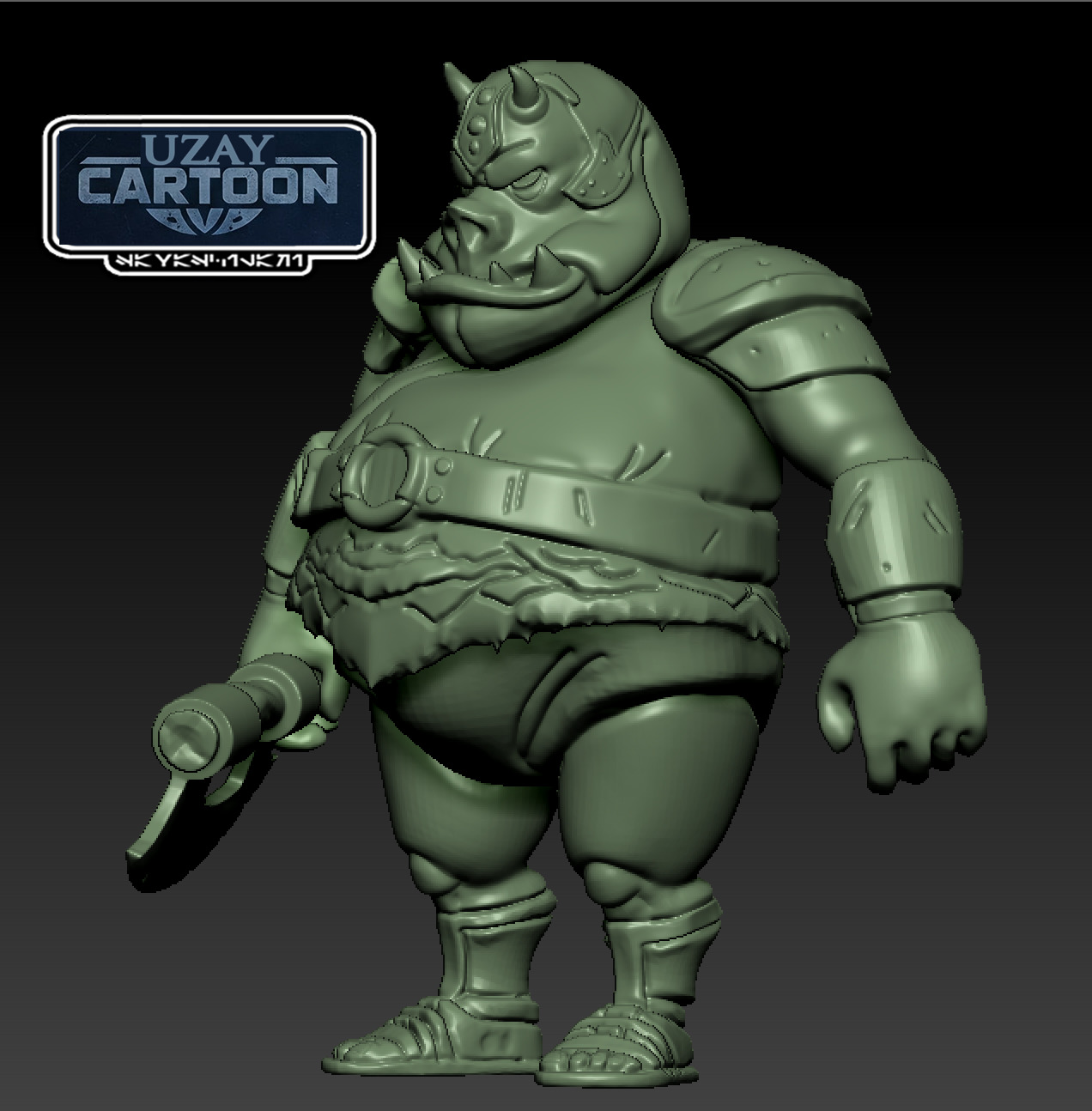 Star wars Clone wars articulated tGamorrean  3D print model  3D print model_1