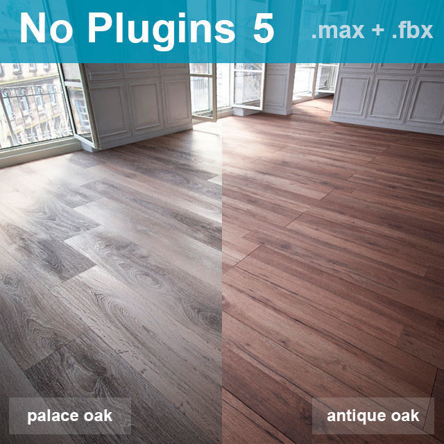 Parquet Floors WITHOUT PLUGINS 3D model_2