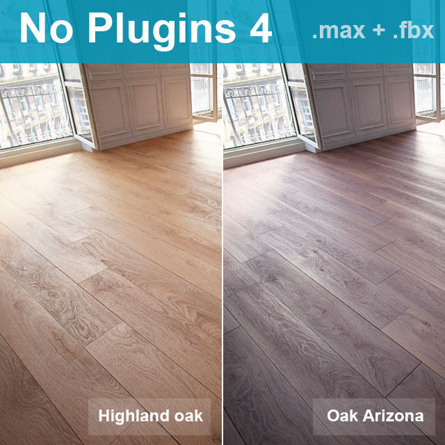 Parquet Floors WITHOUT PLUGINS 3D model_6