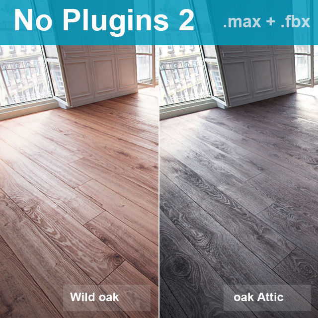 Parquet Floors WITHOUT PLUGINS 3D model_5