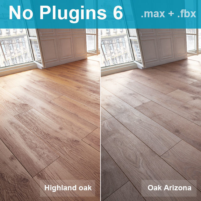 Parquet Floors WITHOUT PLUGINS 3D model_4
