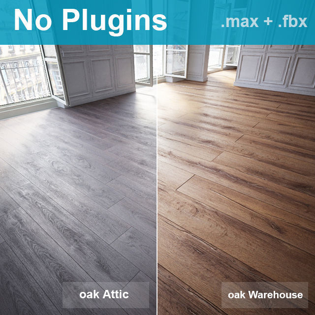Parquet Floors WITHOUT PLUGINS 3D model_57