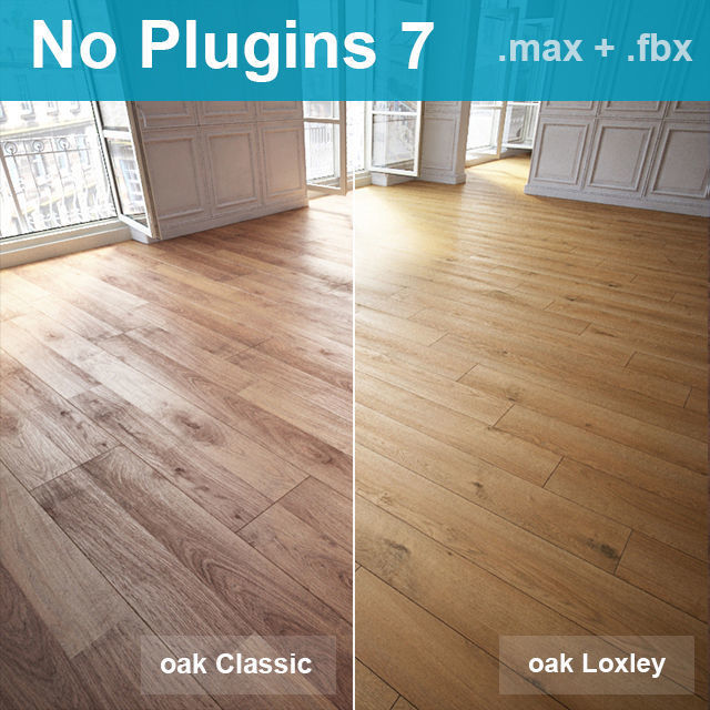 Parquet Floors WITHOUT PLUGINS 3D model_8