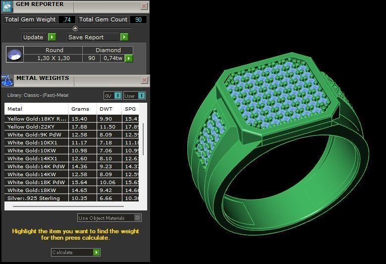 Ring with setting 3D print model_9