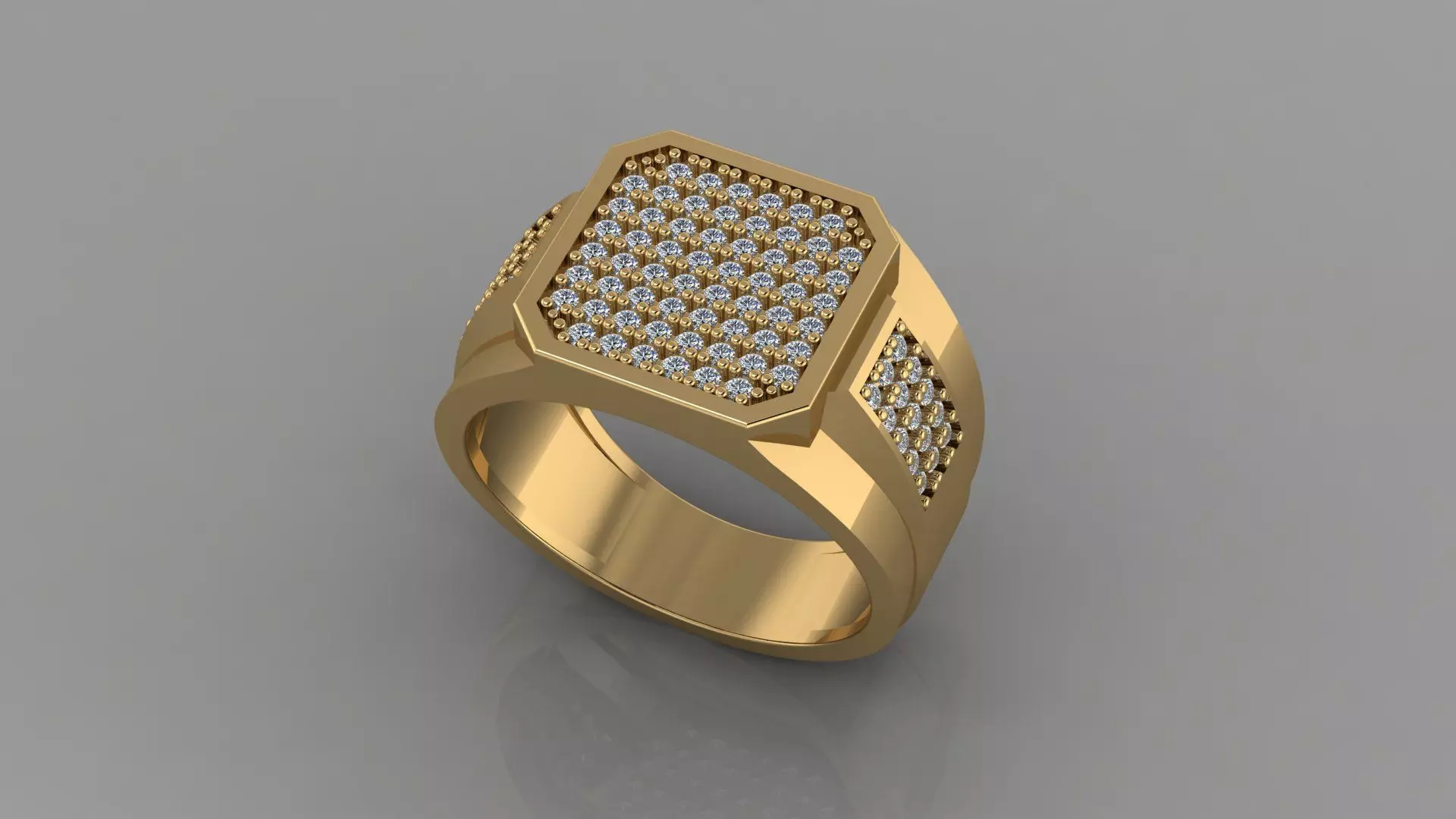 Ring with setting 3D print model_0