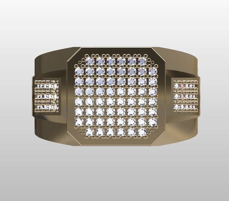 Ring with setting 3D print model_5