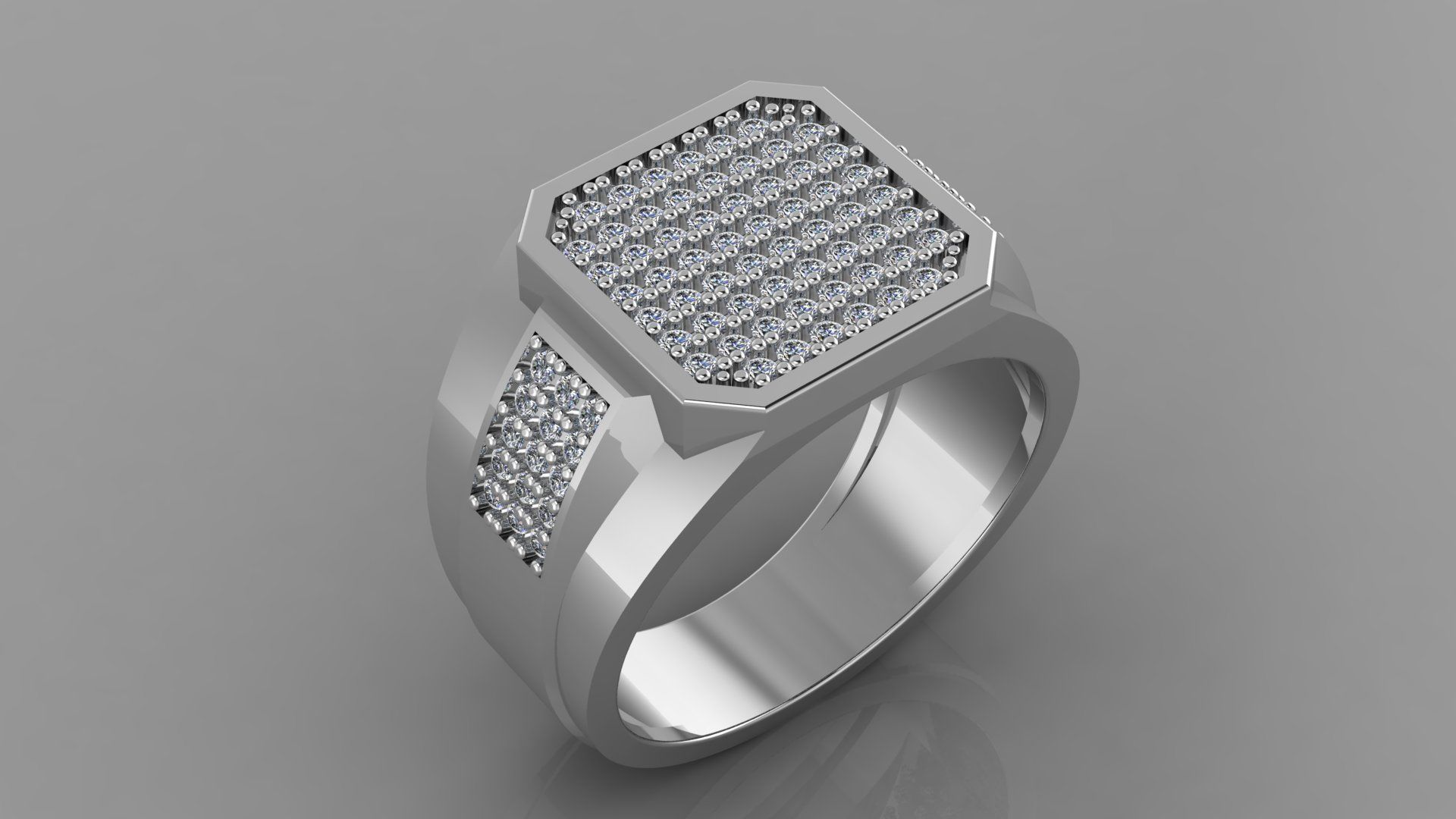 Ring with setting 3D print model_1