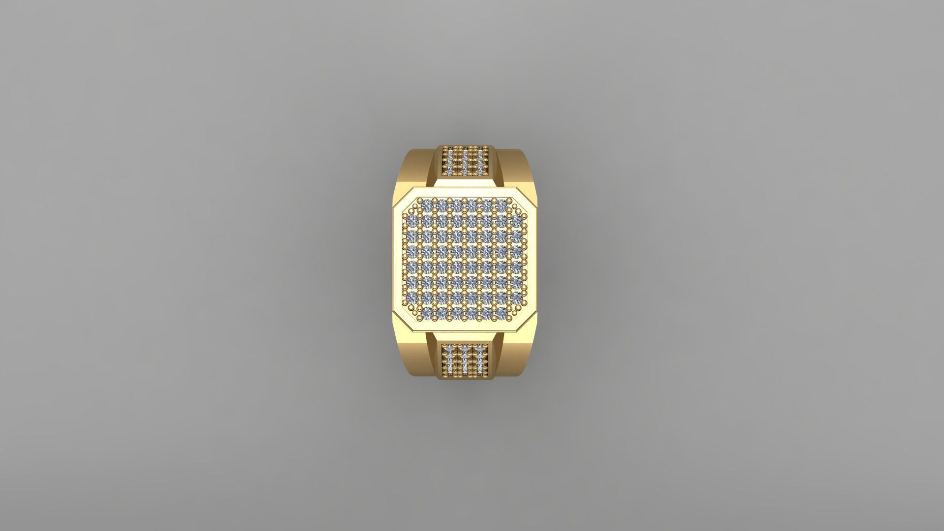 Ring with setting 3D print model_2