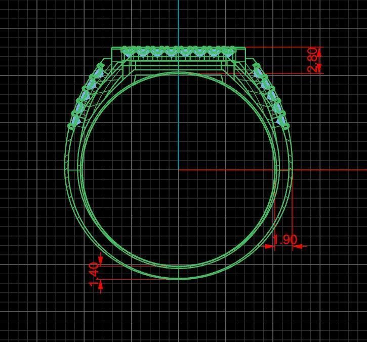 Ring with setting 3D print model_7