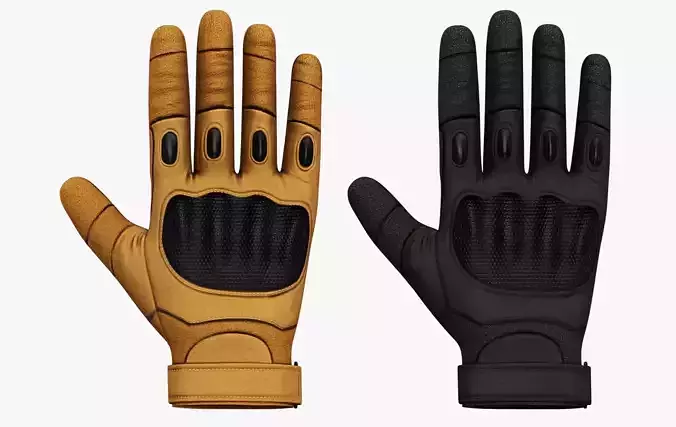 Tactical Gloves 01 PBR Low-poly 3D model
