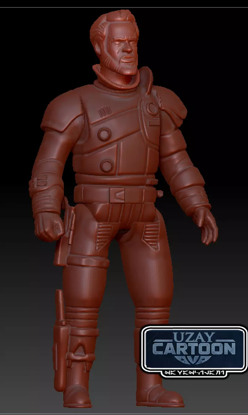 Star wars rebels articulated Saw gerrera 3D print model 3D print model_0