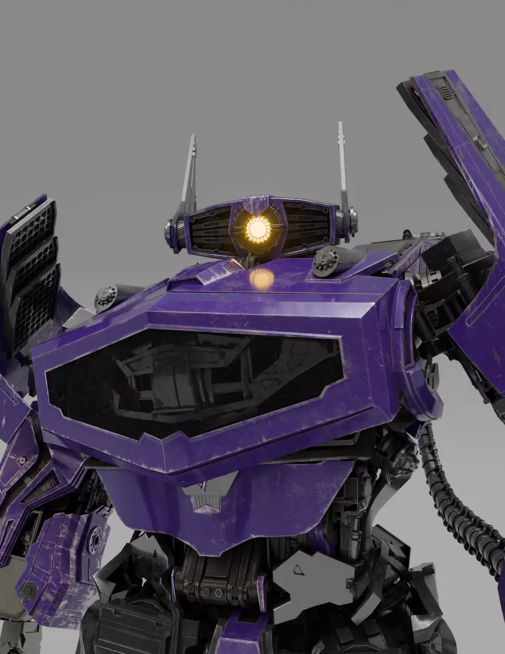 Transformers Shockwave 2018 Cybertron Mode 3D model 3D model_7