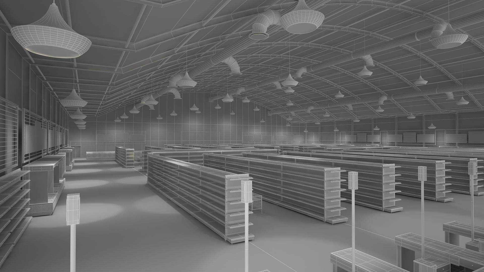 SuperMarket Interior and Exterior 3D model_17