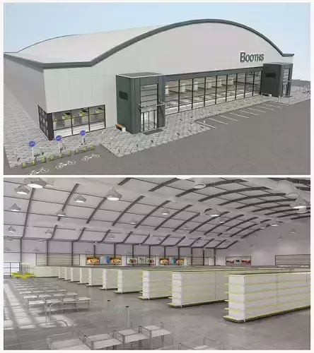 SuperMarket Interior and Exterior