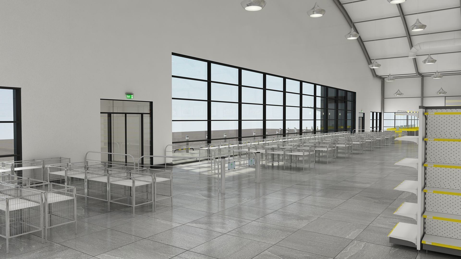 SuperMarket Interior and Exterior 3D model_12