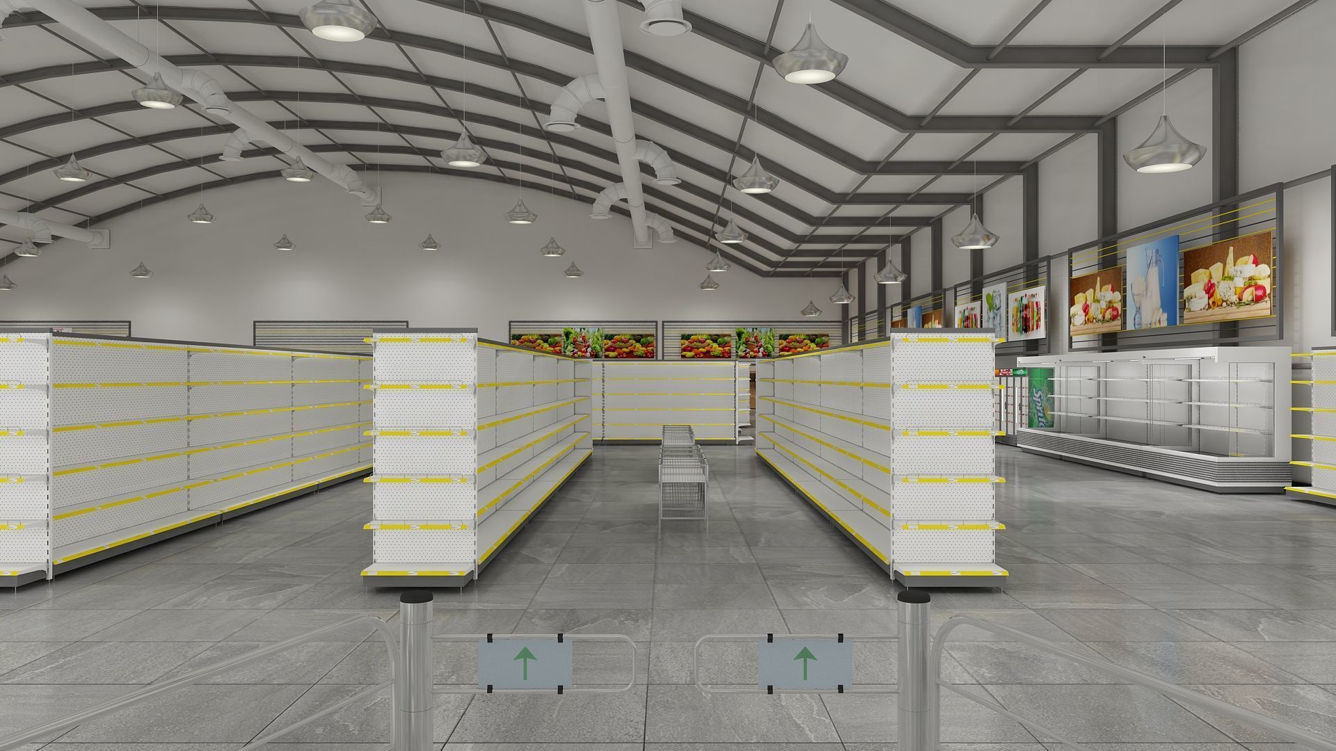 SuperMarket Interior and Exterior 3D model_8