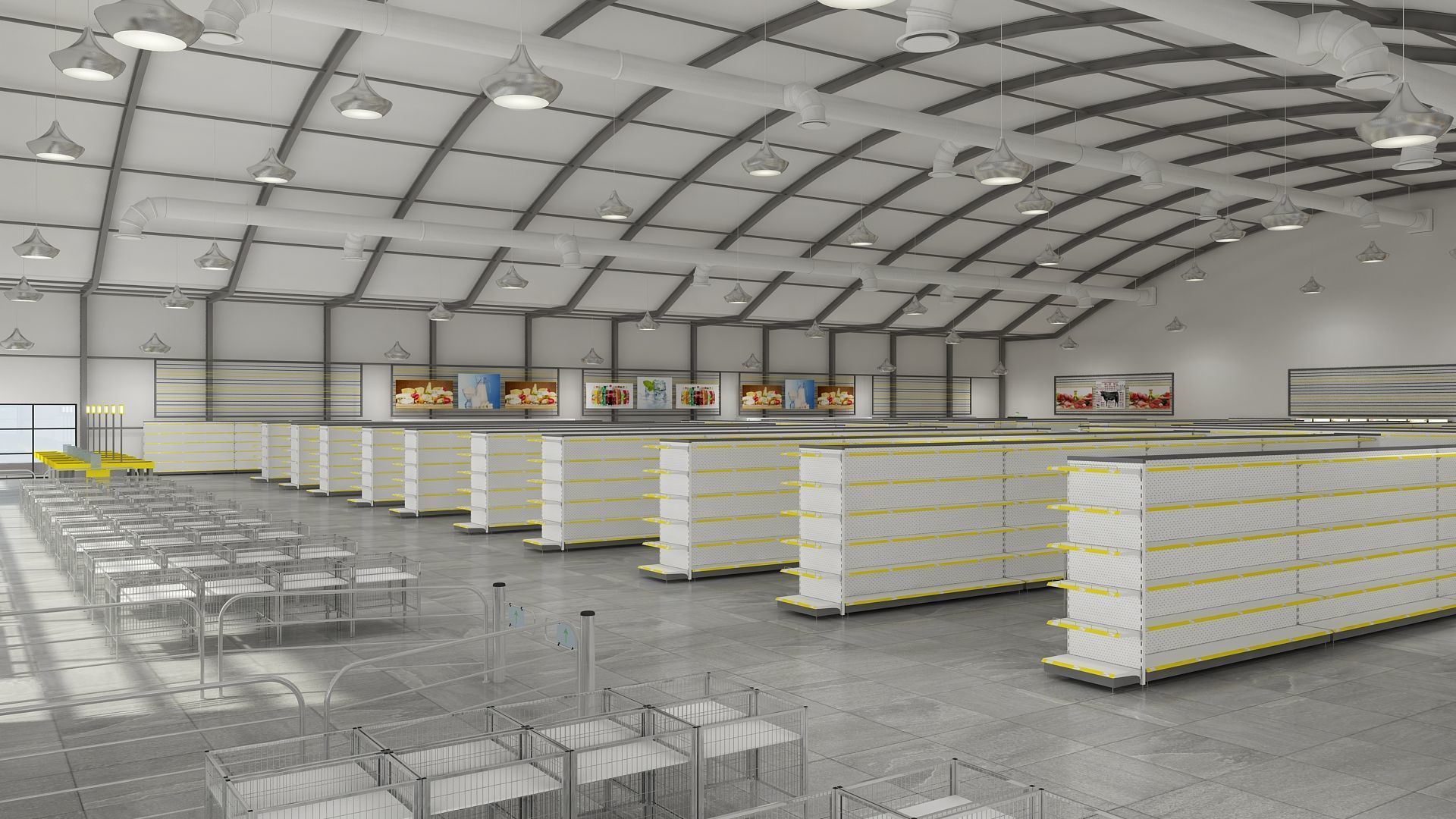 SuperMarket Interior and Exterior 3D model_2