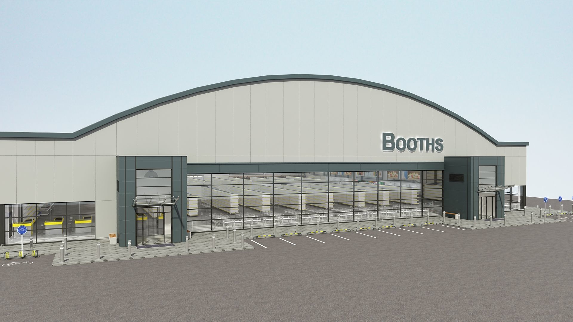 SuperMarket Interior and Exterior 3D model_7