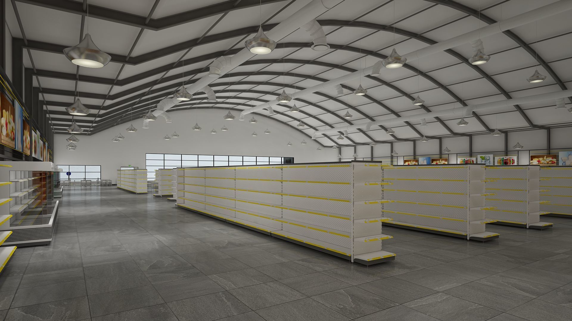 SuperMarket Interior and Exterior 3D model_11