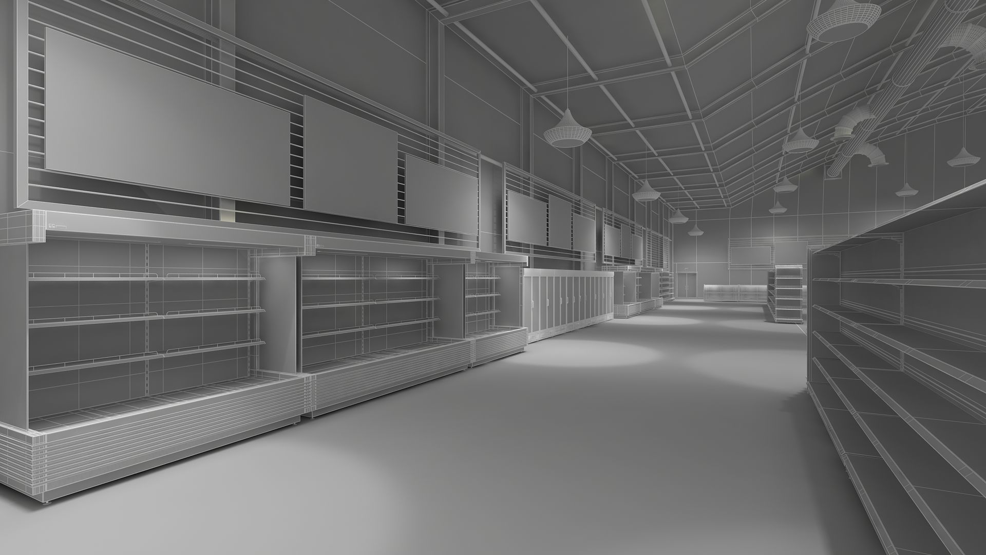 SuperMarket Interior and Exterior 3D model_14