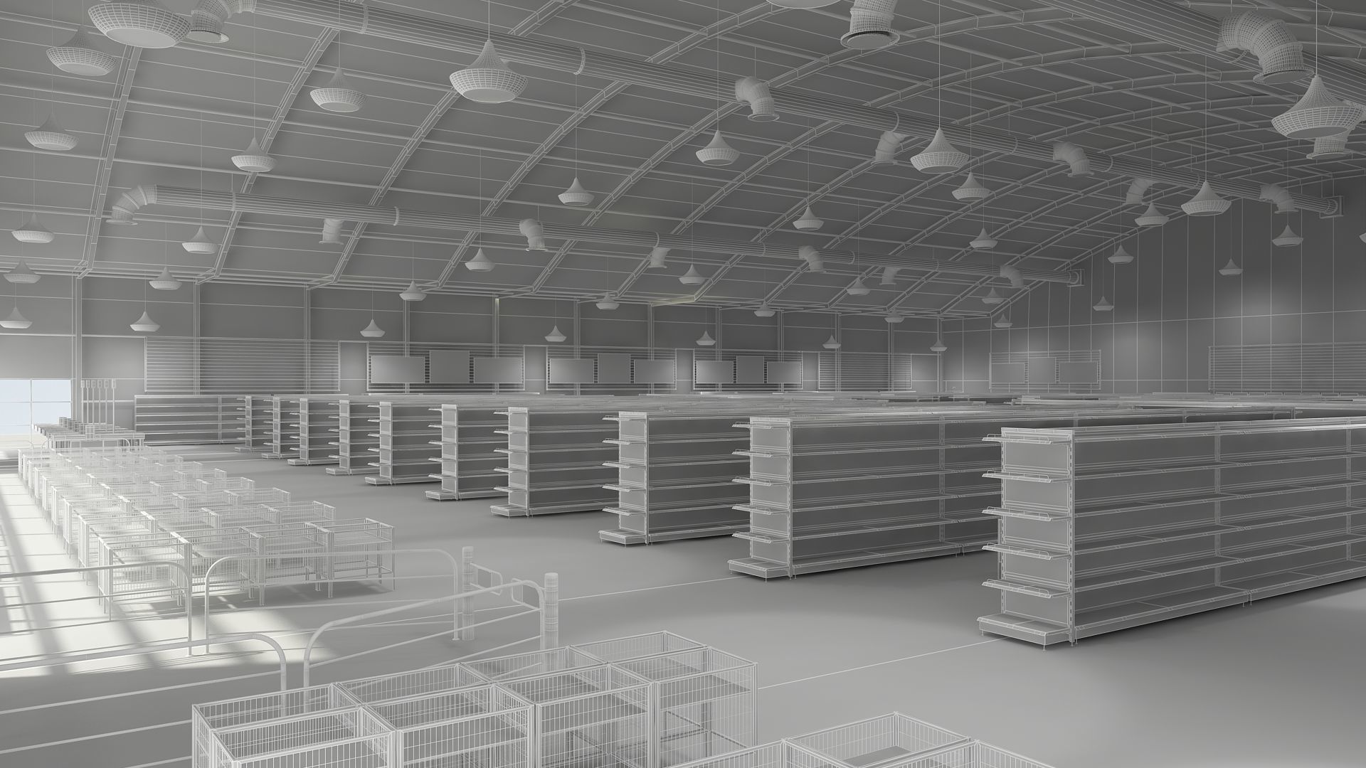 SuperMarket Interior and Exterior 3D model_13