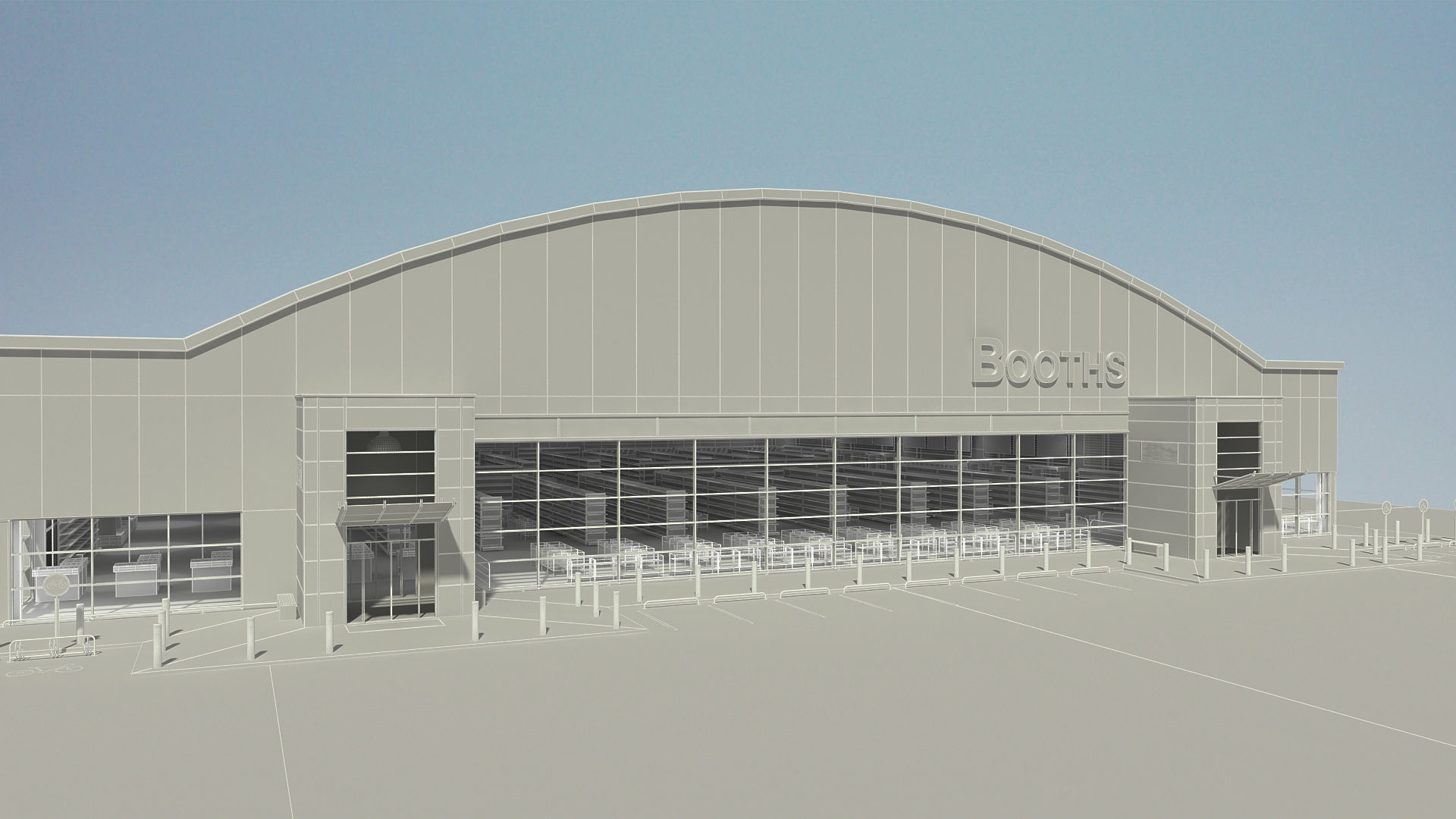 SuperMarket Interior and Exterior 3D model_15