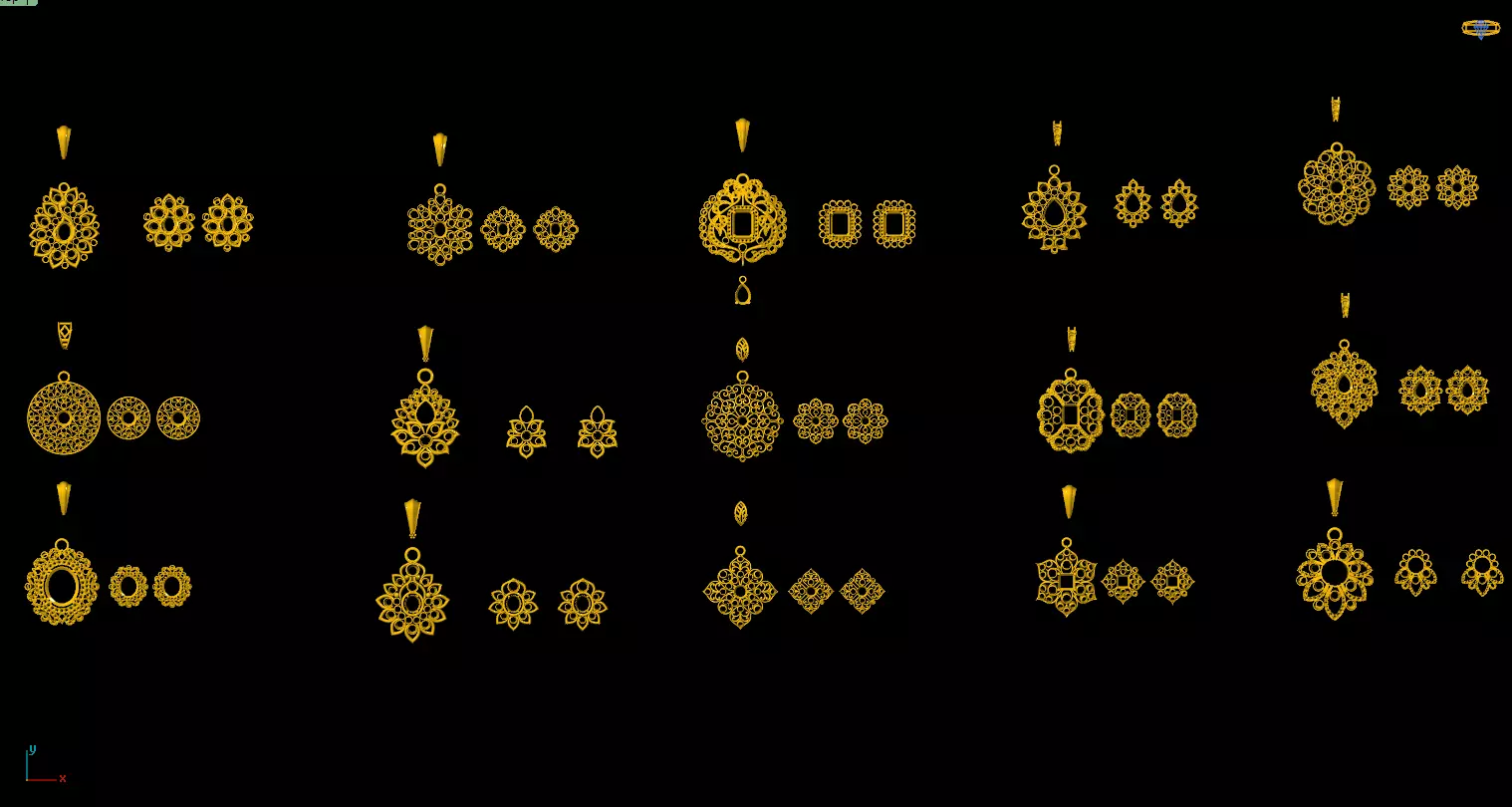 15 PIS Earring and Pendant 3D print model