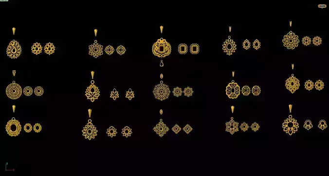 15 PIS Earring and Pendant  3D print model