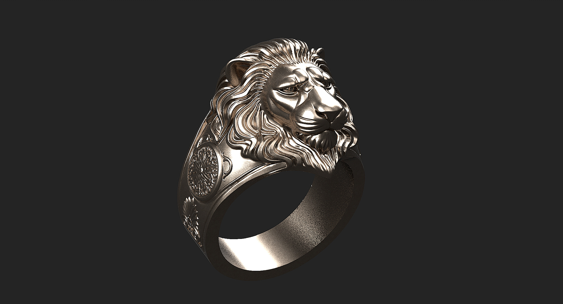 Lion Ring 3D print model_4