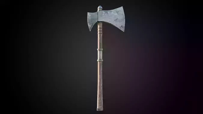 Medieval War Axe - Game Ready 3D Model with LODs 