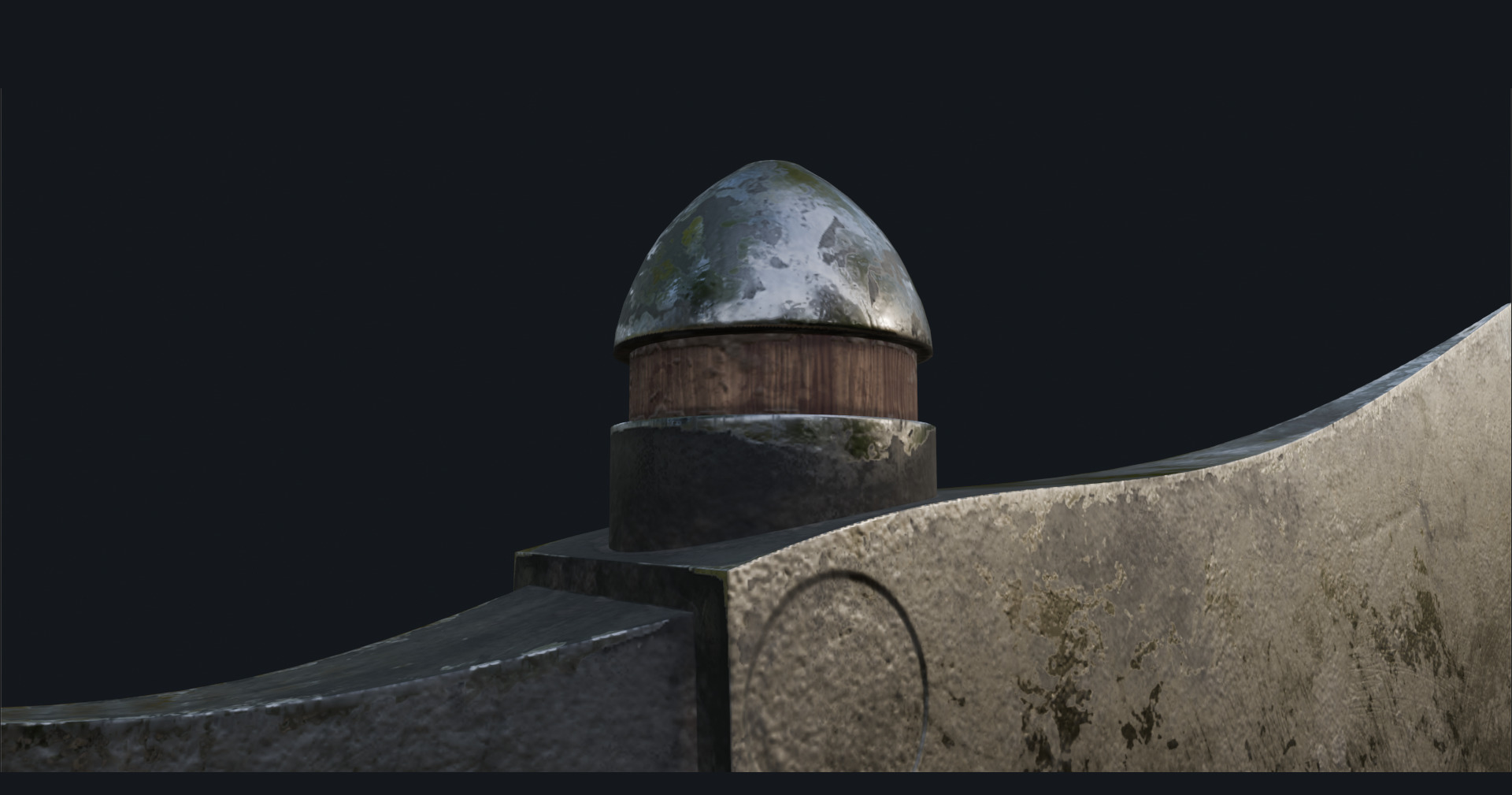 Medieval War Axe - Game Ready 3D Model with LODs  Low-poly 3D model_1