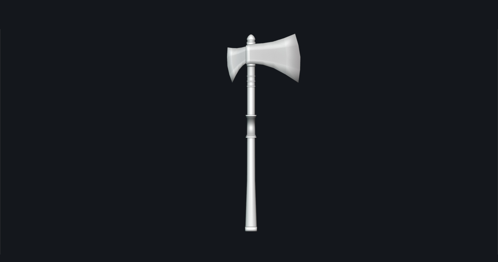 Medieval War Axe - Game Ready 3D Model with LODs  Low-poly 3D model_15