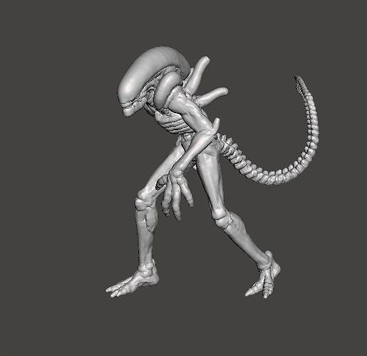 ALIEN XENOMORPH MINIATURE MODEL FOR SCIFI AND FANTASY GAMES RPG 3D print model
