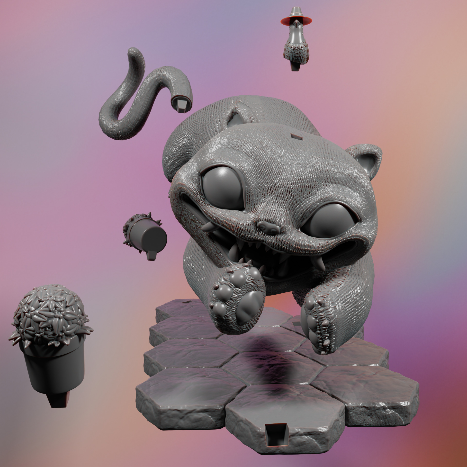 KPOP DEMON HUNTERS DERPY TIGER 3D print model_4