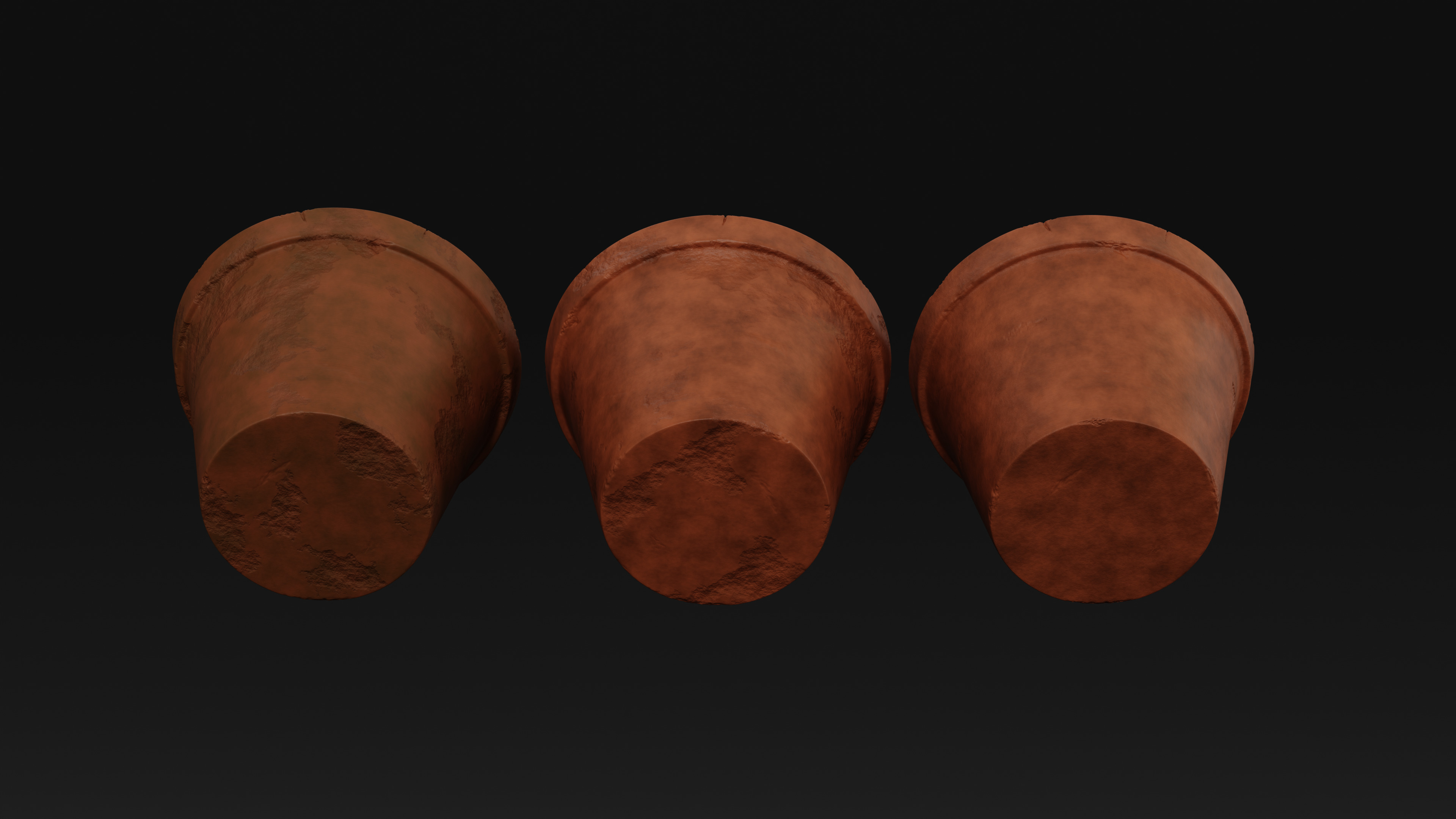 Ancient Clay pots pack Low-poly 3D model_2
