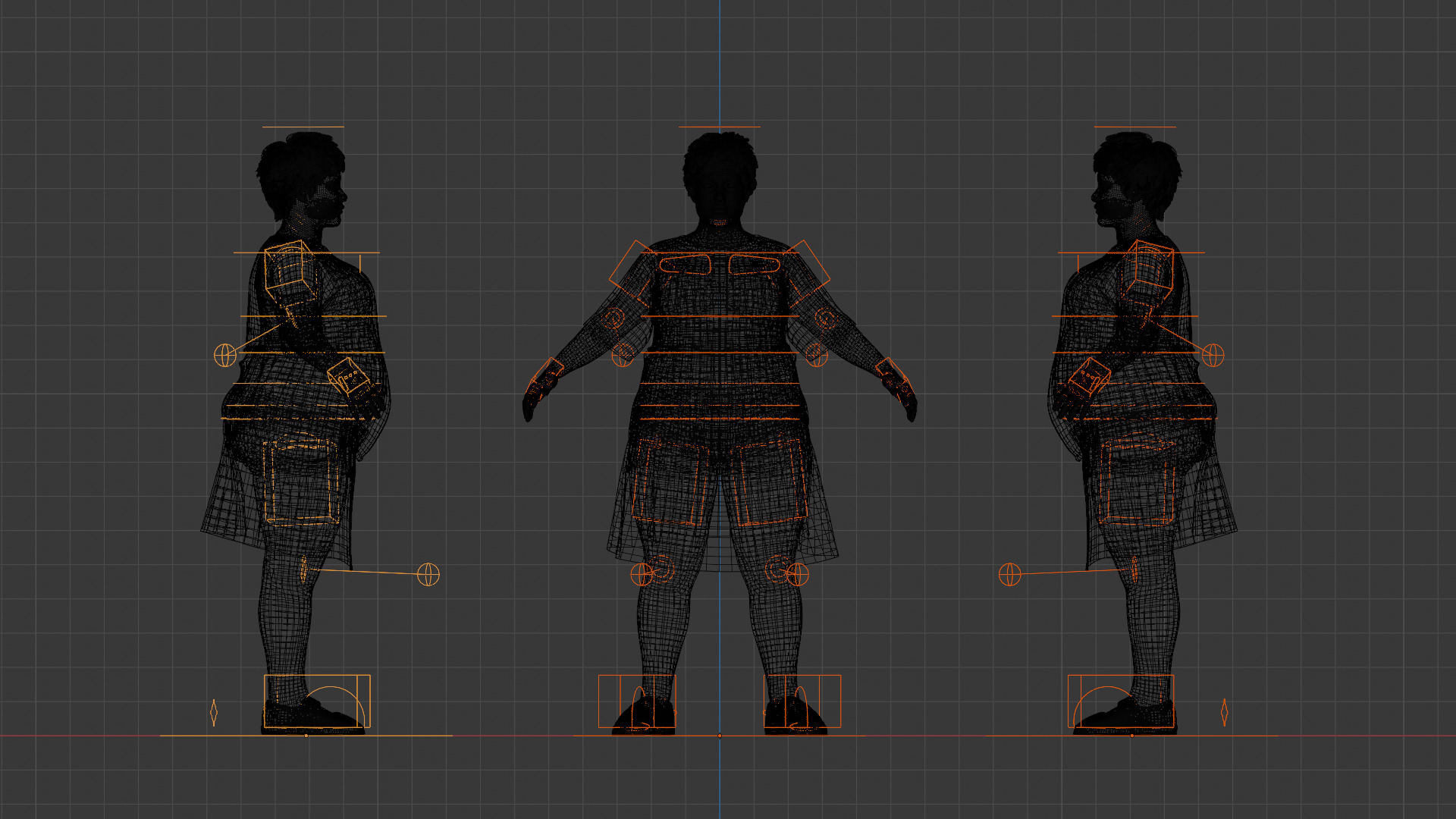 Realistic Pregnant Woman Character Low-poly 3D model_18