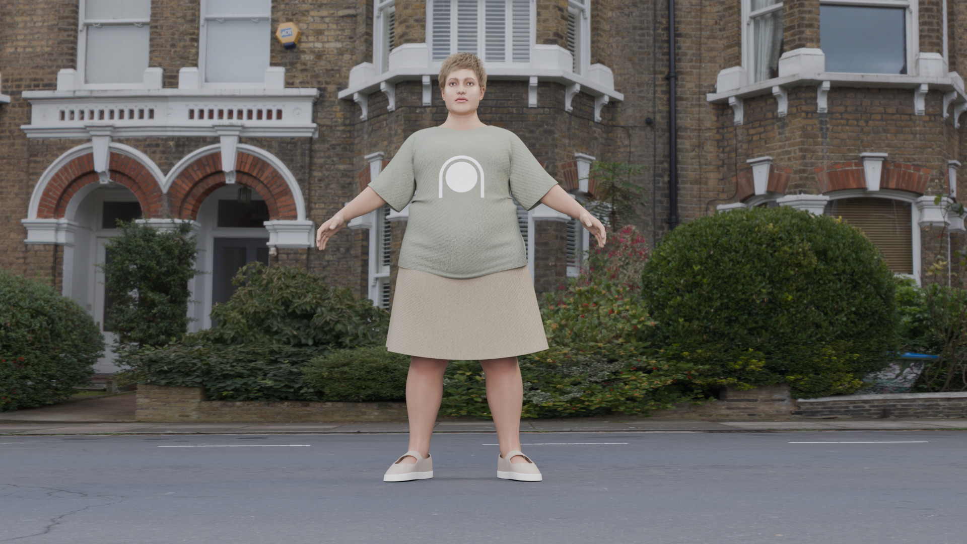 Realistic Pregnant Woman Character Low-poly 3D model_12