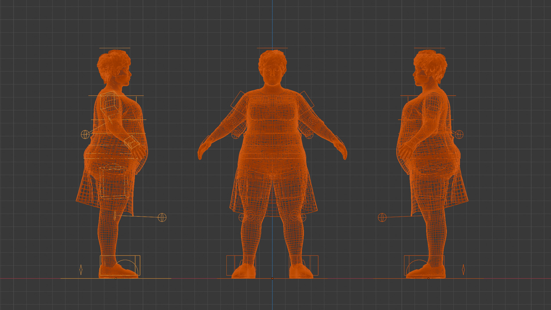 Realistic Pregnant Woman Character Low-poly 3D model_21