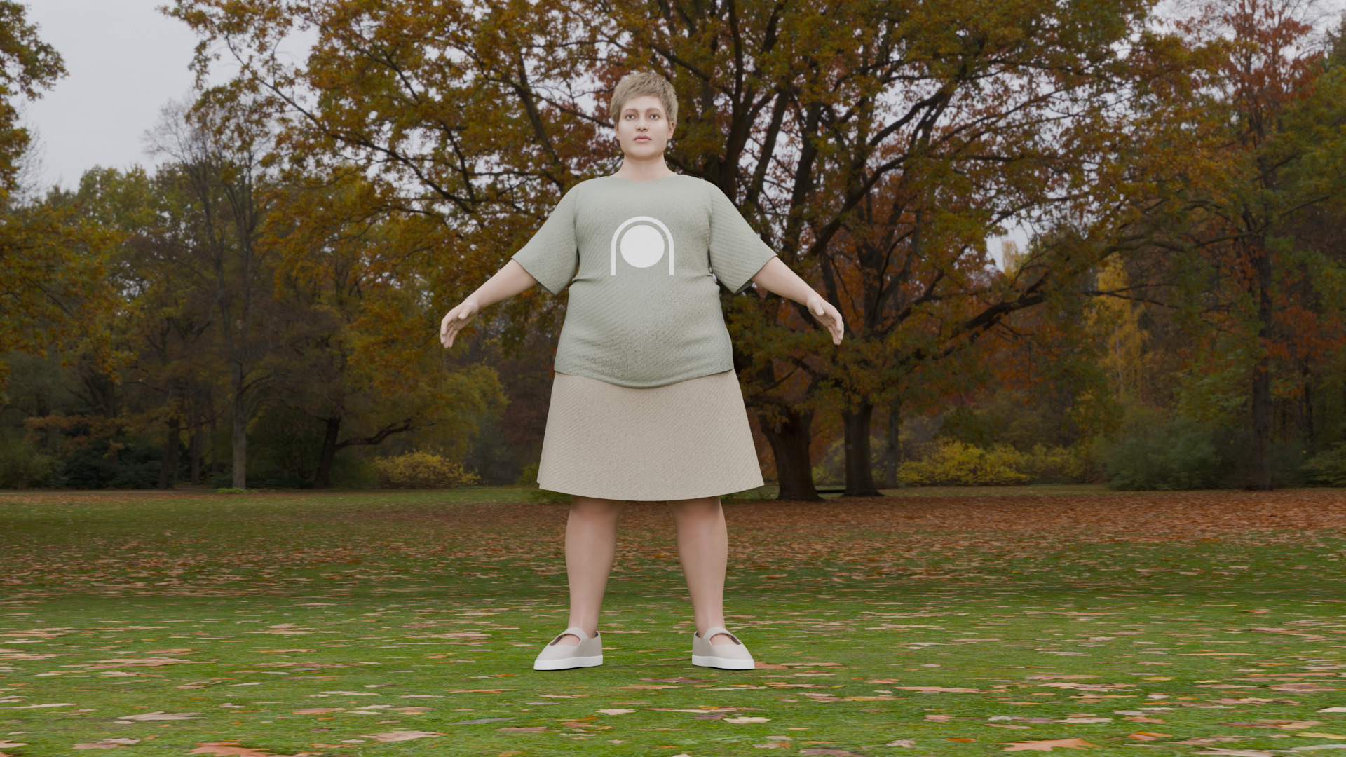 Realistic Pregnant Woman Character Low-poly 3D model_11