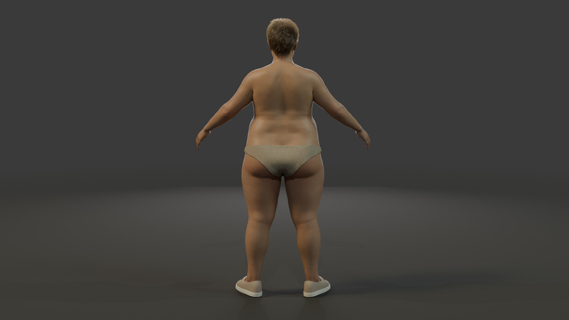 Realistic Pregnant Woman Character Low-poly 3D model_8