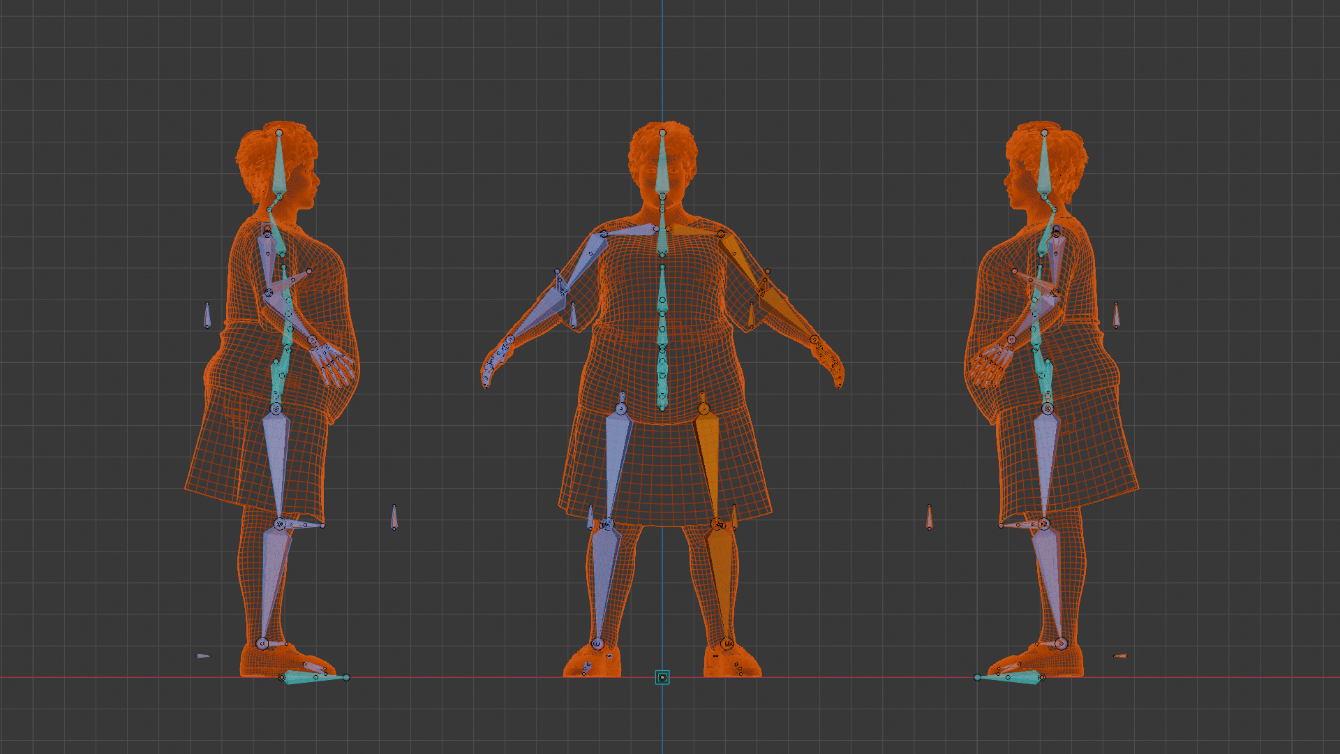 Realistic Pregnant Woman Character Low-poly 3D model_22