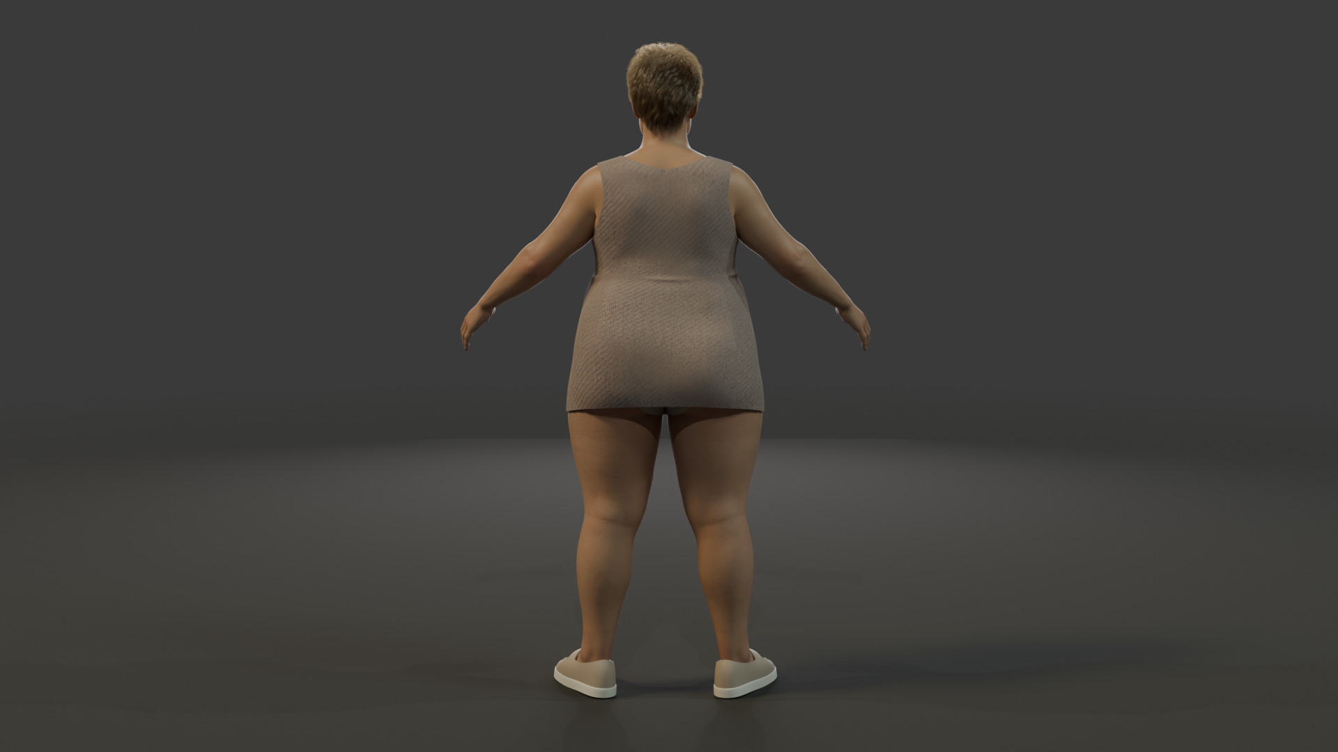 Realistic Pregnant Woman Character Low-poly 3D model_7